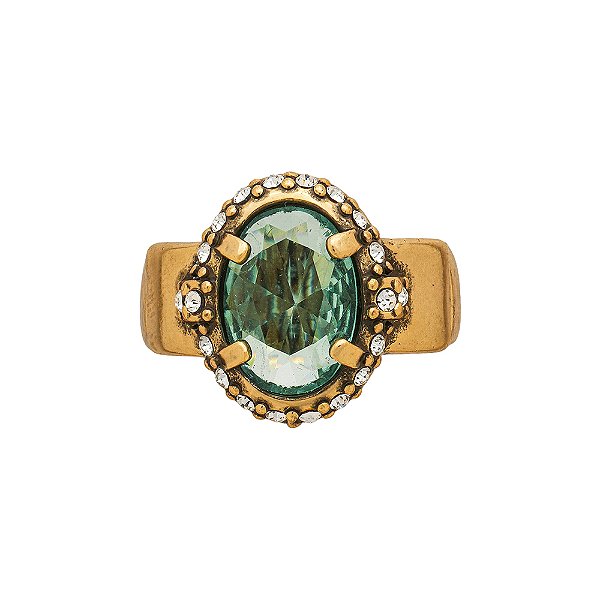 Anel Design Floare Ouro