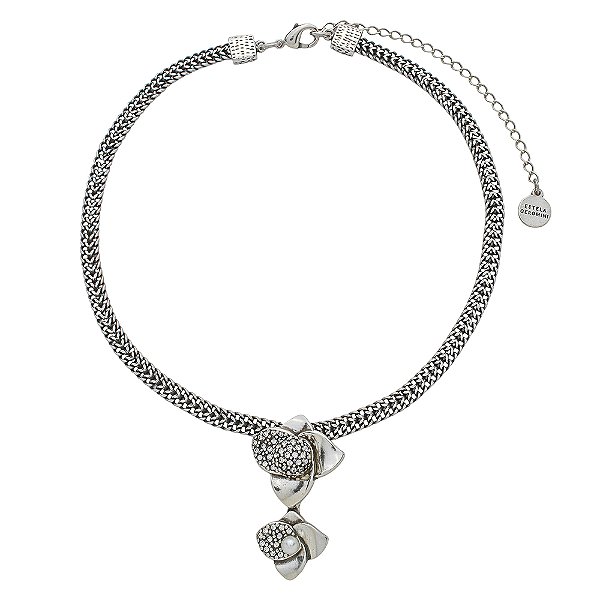 Colar Design Dália Prata