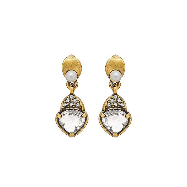 Brinco Pendente Dália Ouro