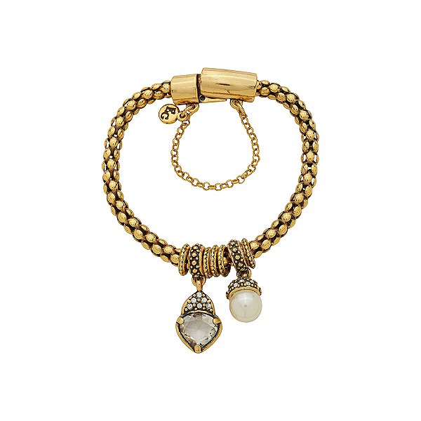 Pulseira Berloques Dália Ouro