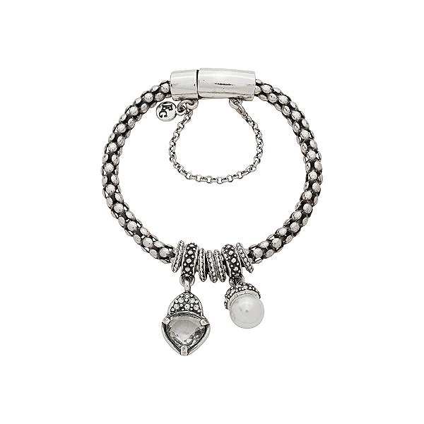 Pulseira Berloques Dália Prata