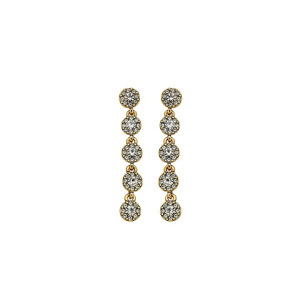 Brinco Flor Pendente Luminatti Ouro