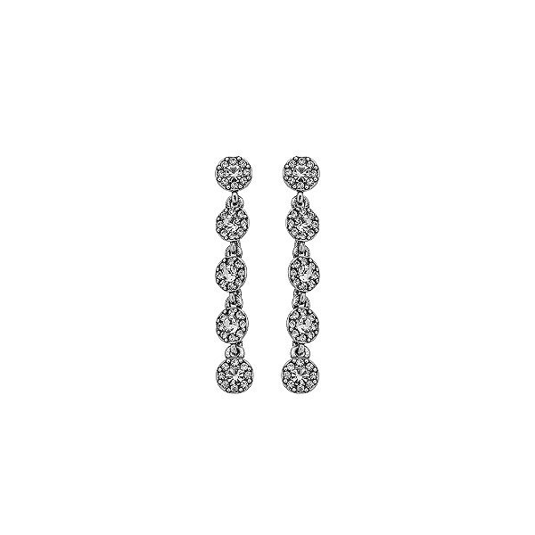 Brinco Flor Pendente Luminatti Prata