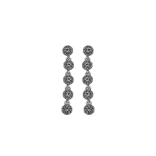 Brinco Flor Pendente Luminatti Prata