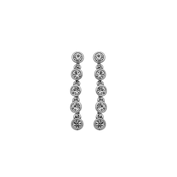 Brinco Pendente P Cristal Luminatti Prata