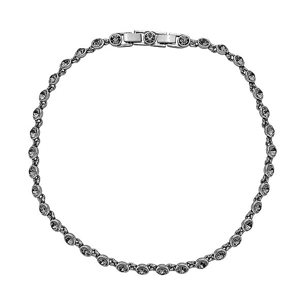 Colar Choker Delicada Black Diamond P Luminatti Prata