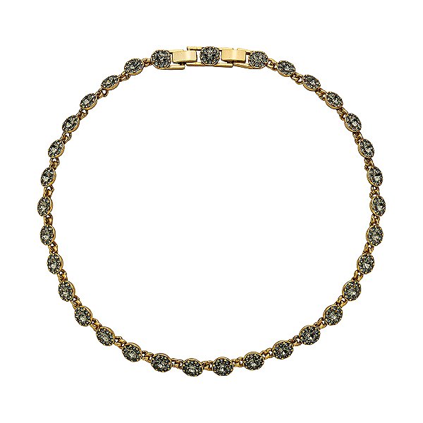 Colar Choker Flor Black Diamond Luminatti Ouro