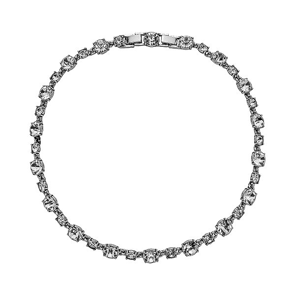 Colar Choker G Cristal Luminatti Prata