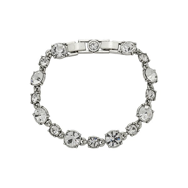 Pulseira Redonda G Cristal Luminatti Prata