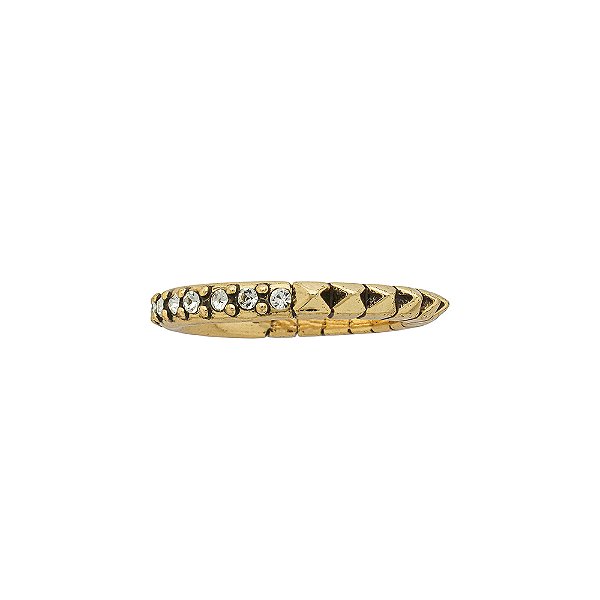 Anel 18 Aro Spike Brilho Ravello Ouro