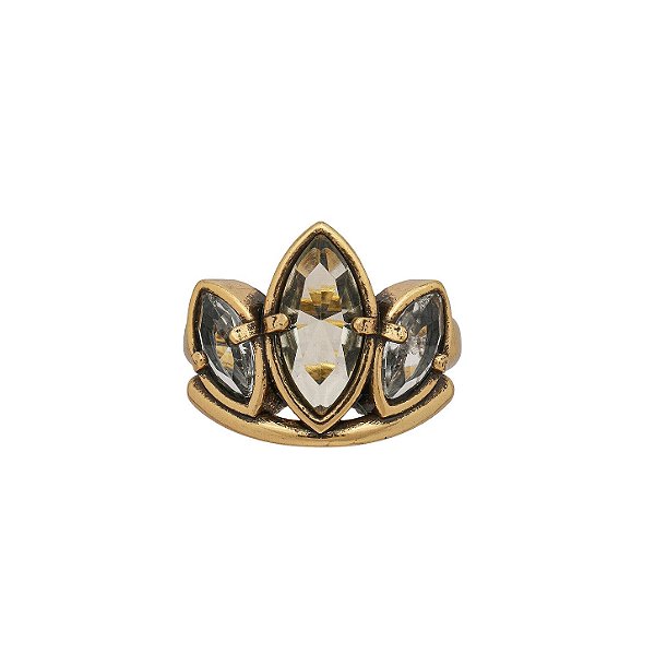 Anel Coroa Firenze Ouro