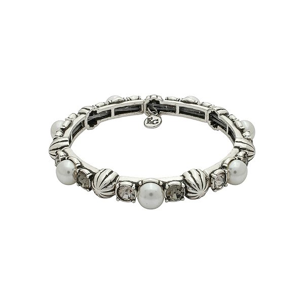 Pulseira Pérola E Cristais Perla Prata
