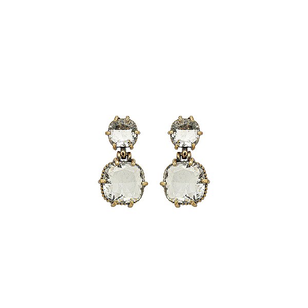Brinco Cristais Varenna Ouro