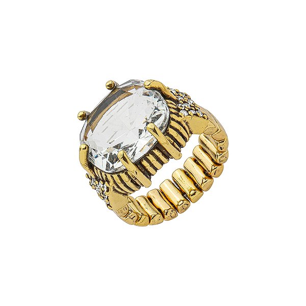 Anel Cristal Varenna Ouro