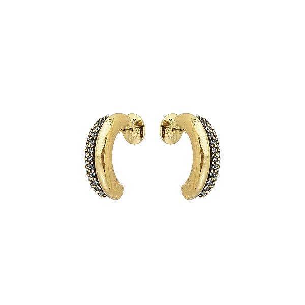 Brinco Meia Argola Nerano Ouro
