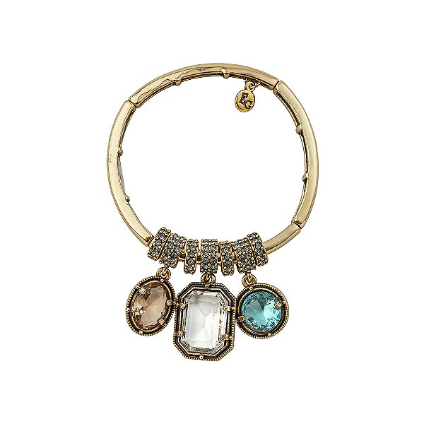 Pulseira Berloques Cristais Positano Ouro