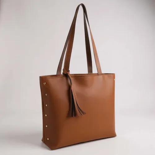 Bolsa Shopper Feminina Grande Caderno Notebook Marrom Oferta