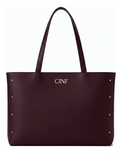 Bolsa Feminina Grande Sacola Universitária Resistente Cor Bordô
