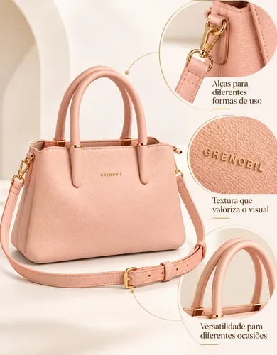 Bolsa Feminina Transversal Grenobil Com Alça Removível Preta