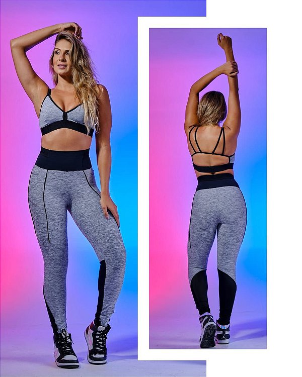 LEGGING MÁRMORE COM DETALHE PRETO - Fluido Fit