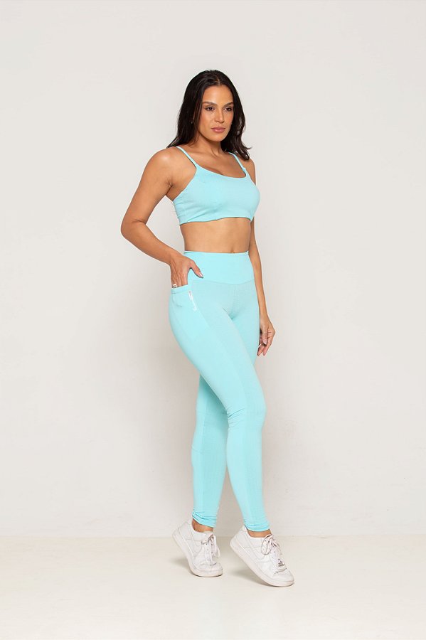 LEGGING AZUL HORTÊNCIA