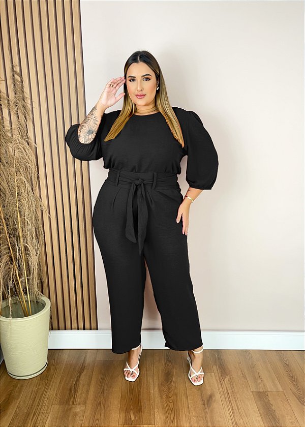 Calça Natasha Plus Size Cor Preto