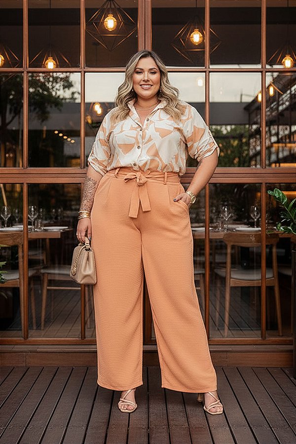 Calça Cappuccino de Air Flow Plus Size