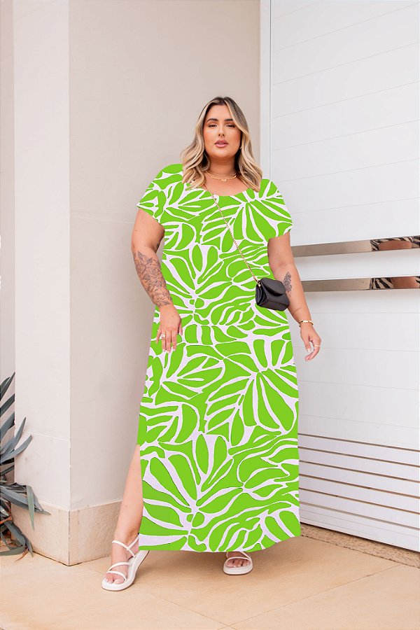 Vestido Longo X Nature Green Plus Size