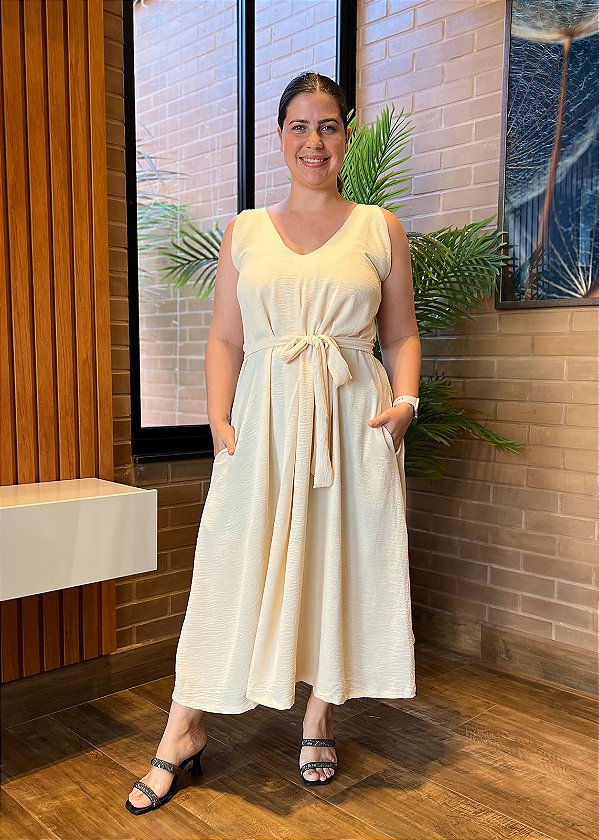 Vestido Carolina Midi Off White