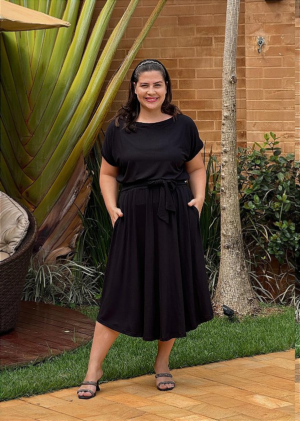Saia Liz Preta Plus Size