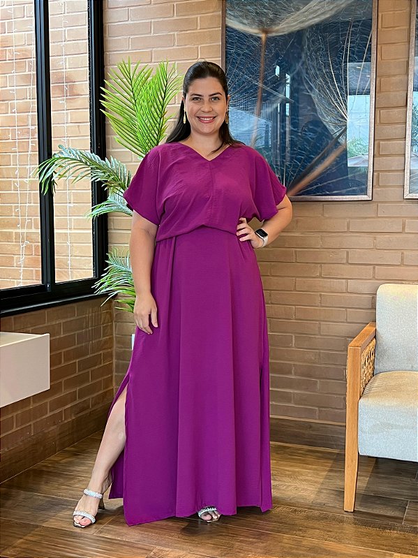 Vestido Longo Raissa Fúcsia Paradise