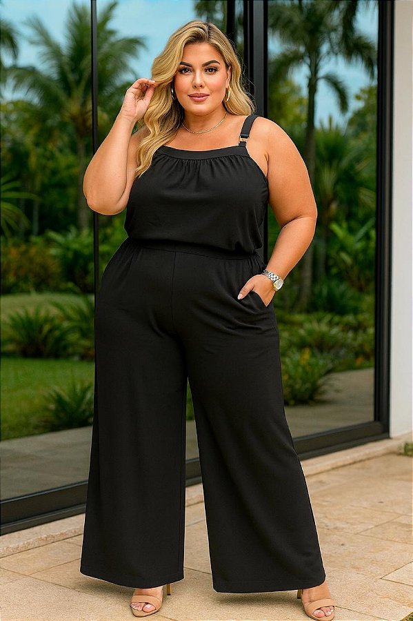 Blusa Paradise Preto Plus Size