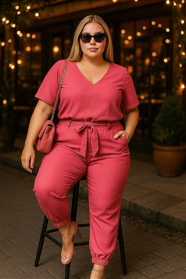 Calça Jogger Nathaly Desert Rose