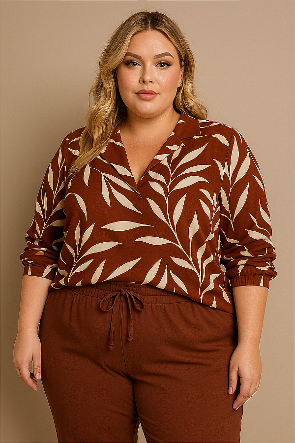 Camisa Júlia Estampada Plus Size
