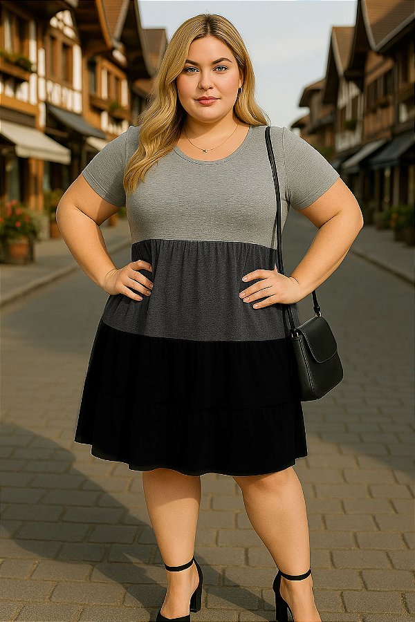 Vestido Gradiente Plus Size