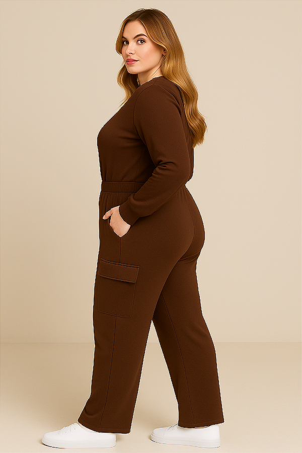 Calça Limited de Moletinho Marrom Manhatan