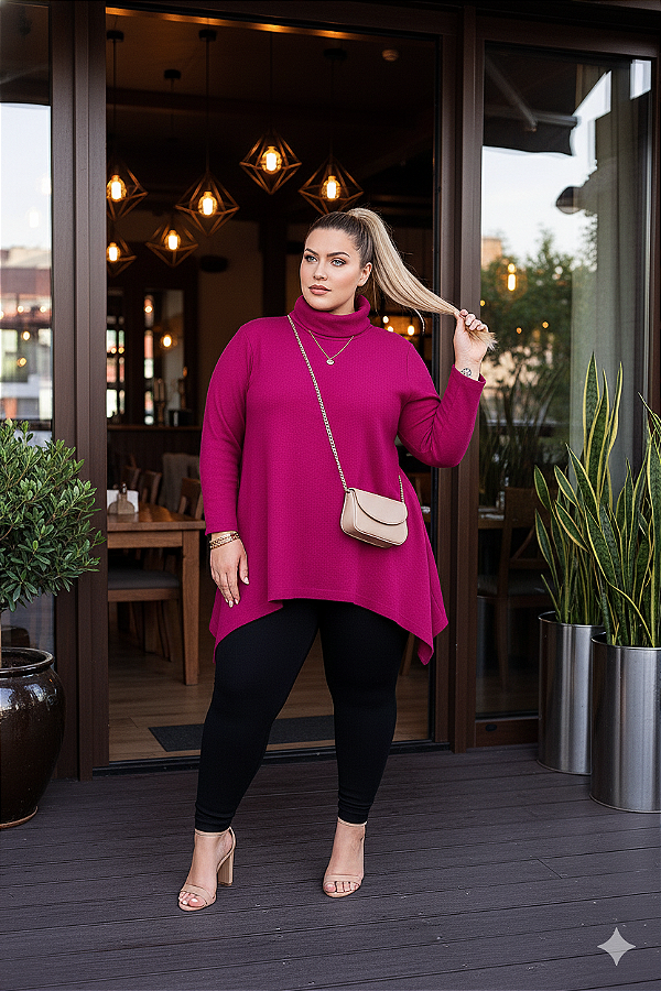 Poncho de Lanzinha Zurick Plus Size