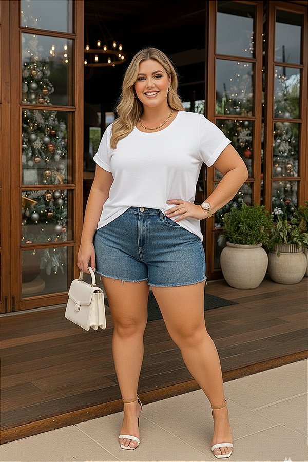 T-shirt Guarujá White Plus Size