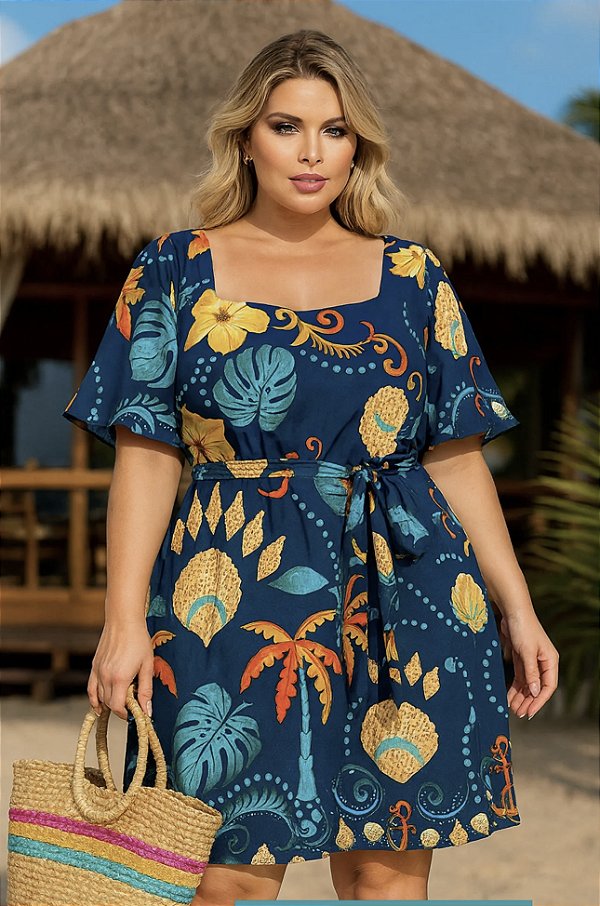 Vestido Praia Sol Plus Size