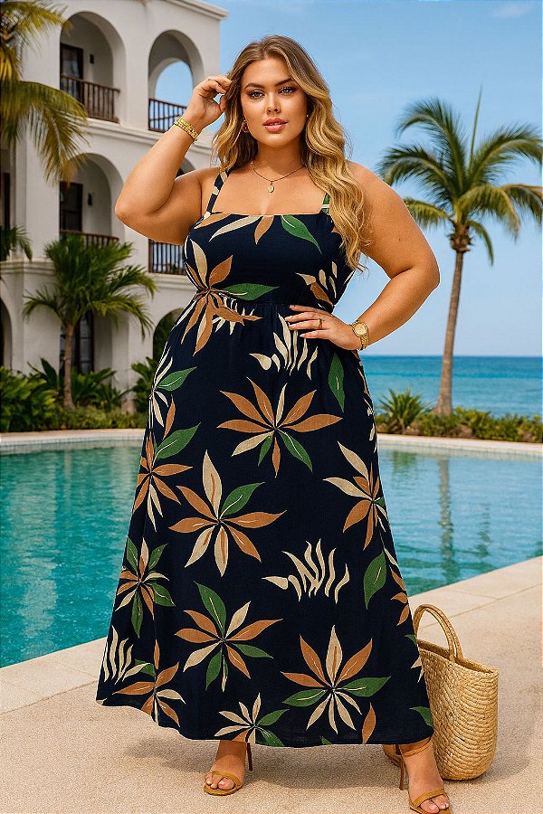 Vestido Longo Rebeca Plus Size
