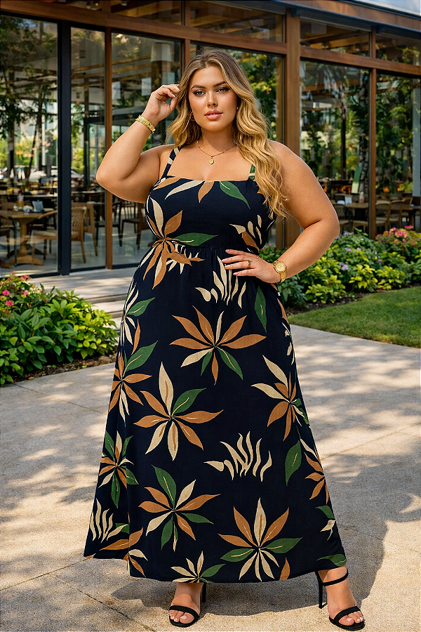 Vestido Longo Rebeca Plus Size