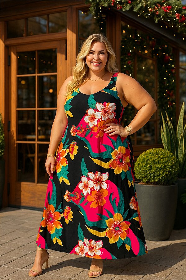 Vestido Longo Paula Plus Size