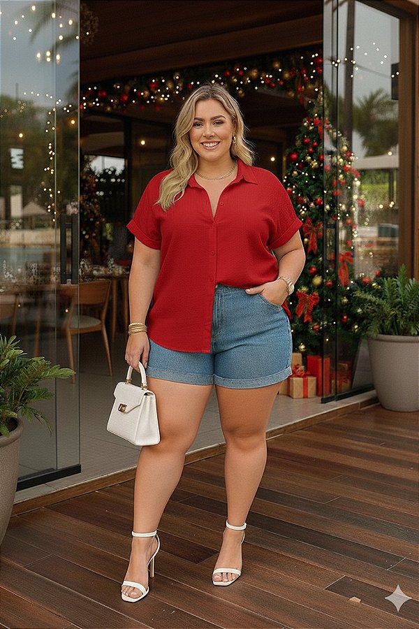 Camisa Ilhéus Red Plus Size