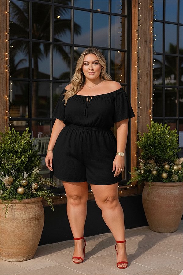 Macaquinho Elisabeth Plus Size