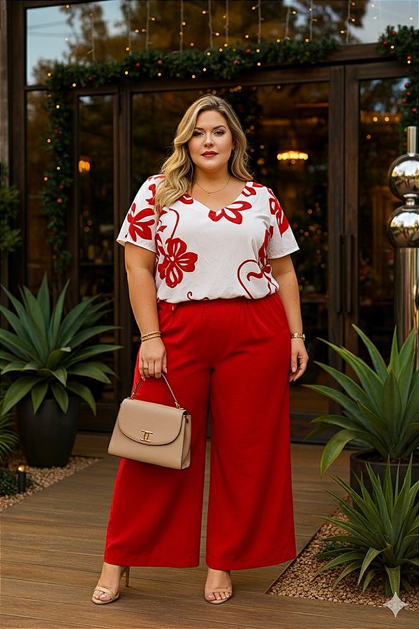 Calça Pantalona Helen Plus Size