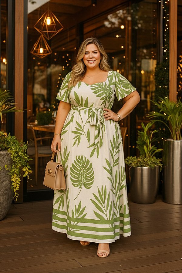 Vestido Longo Catarina Plus Size