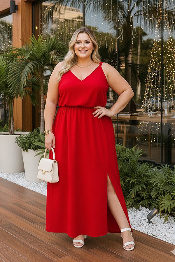 Vestido Longo Sandy Vermelho