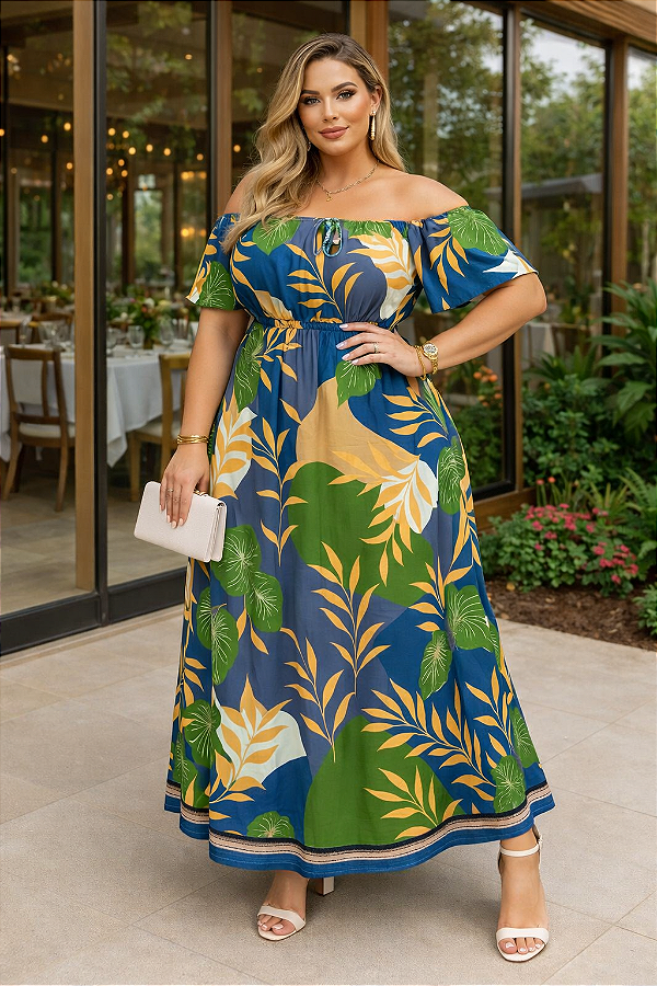 Vestido Glamour Beach Plus Size