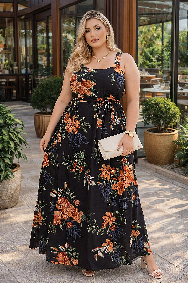 Vestido Longo Carolina Plus Size