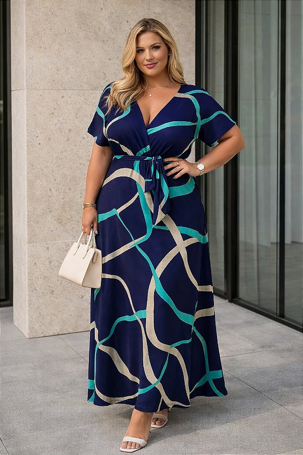 Vestido Itália de Viscolinho Plus Size